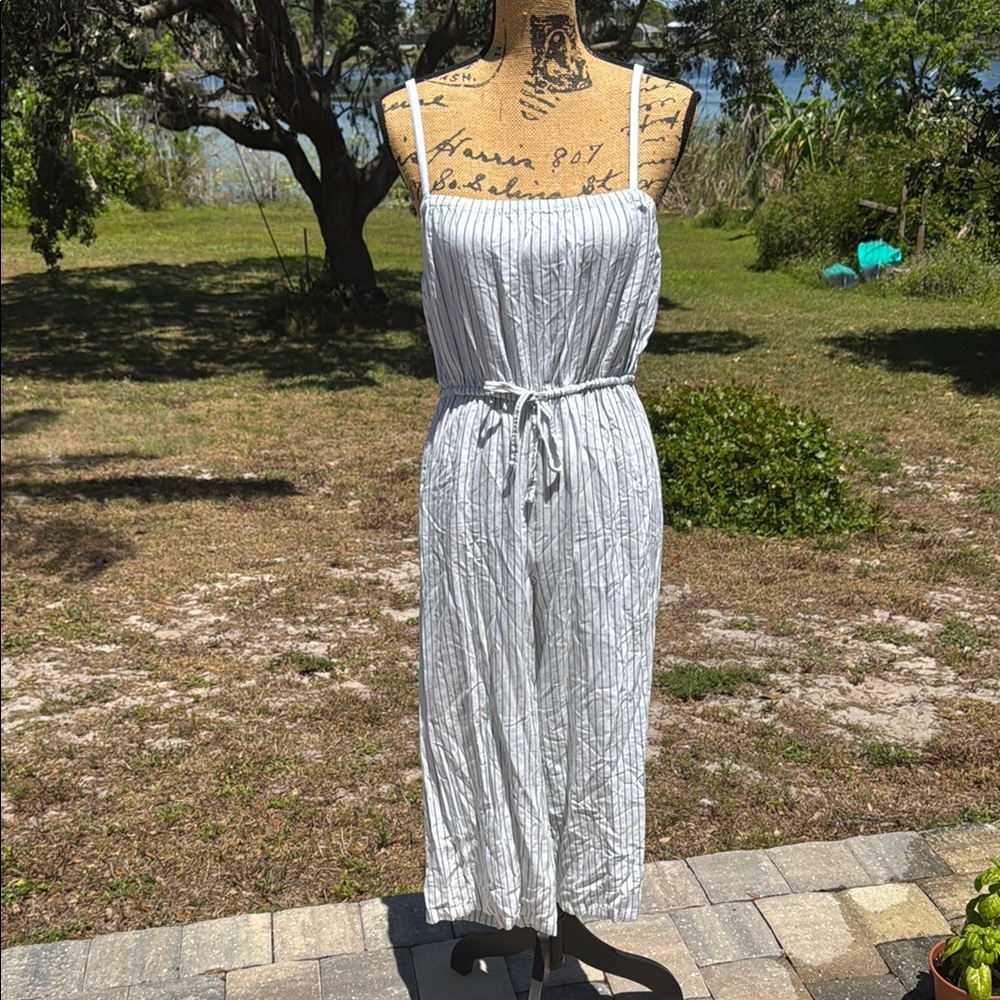 Gianni Bini Striped White and Green Romper - Picture 3 of 10